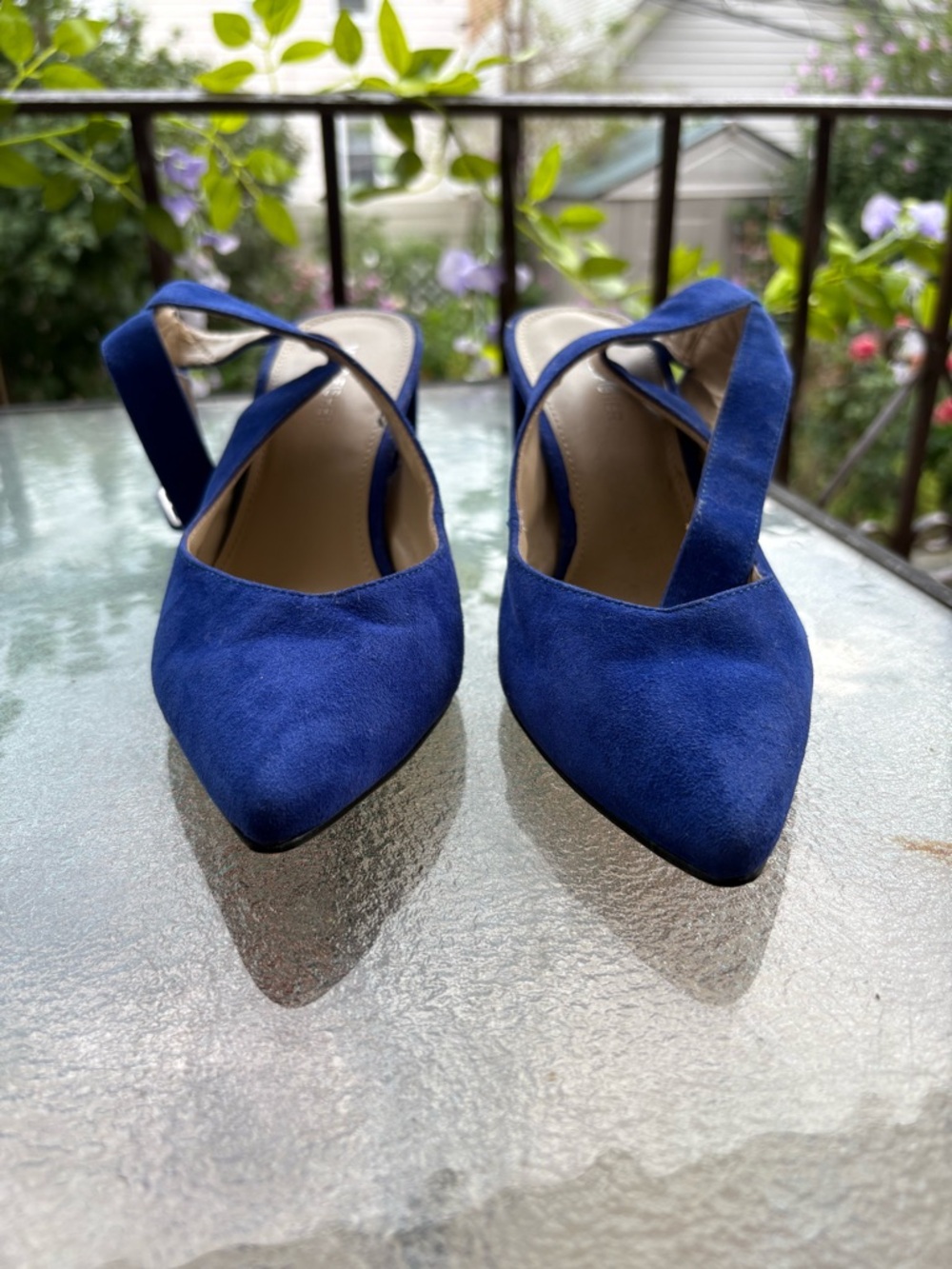 Marc Fisher Cobalt Blue Pointed Slingback Heels